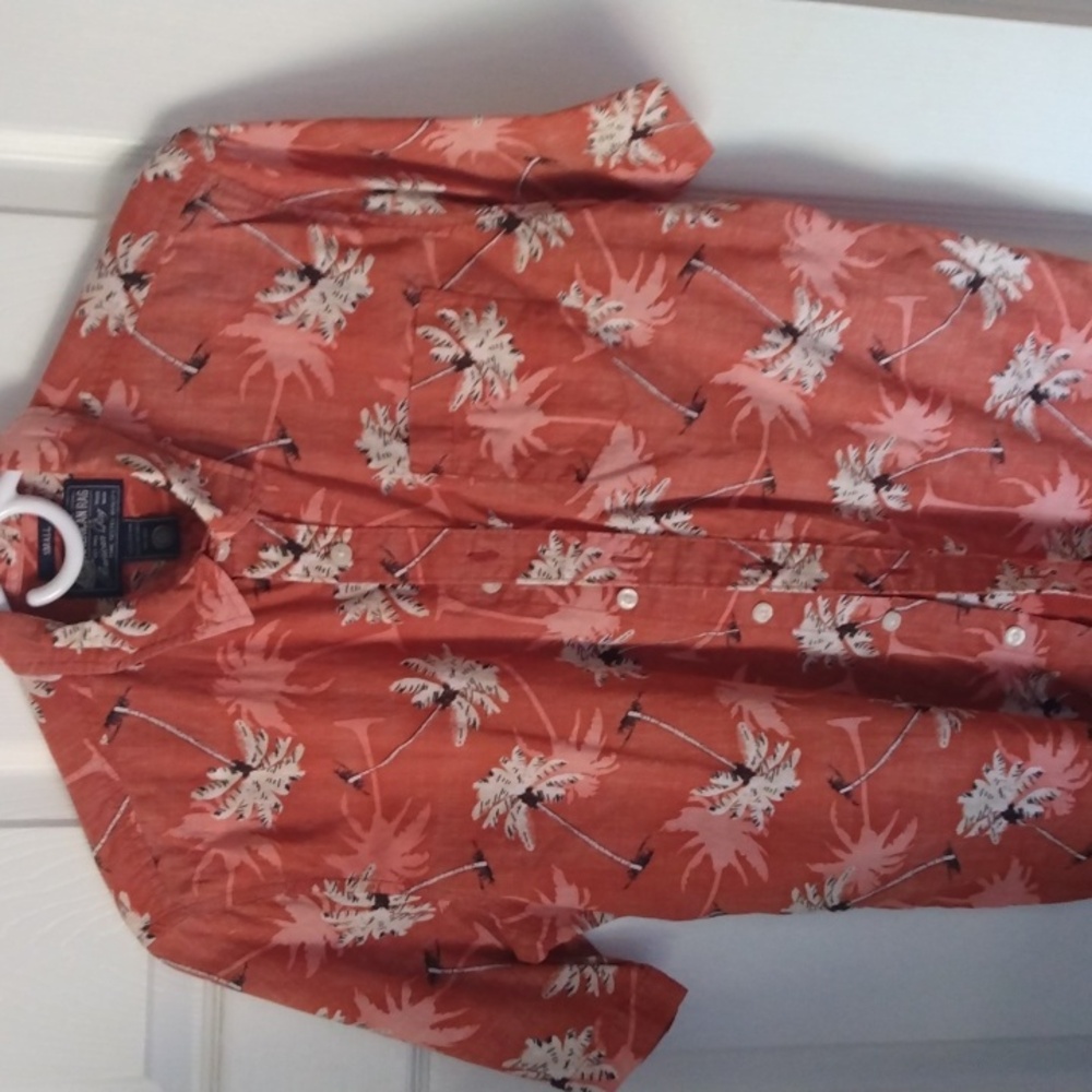 American Rag Men's size SMALL Palm Tree Print Short-Sleeve Button-Down - Picture 4 of 5